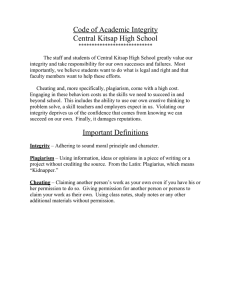 Code of Academic Integrity Central Kitsap High School