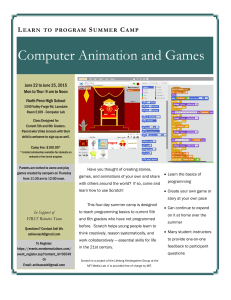 Computer Animation and Games L  S