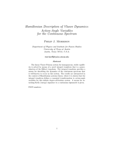 Hamiltonian Description of Vlasov Dynamics: Action-Angle Variables for the Continuous Spectrum