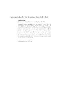 An edge index for the Quantum Spin-Hall effect Emil Prodan