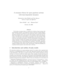 A resonance theory for open quantum systems with time-dependent dynamics