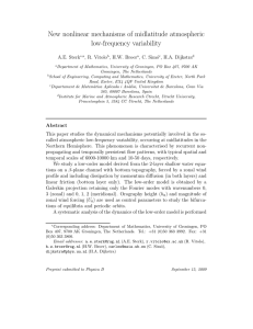 New nonlinear mechanisms of midlatitude atmospheric low-frequency variability A.E. Sterk , R. Vitolo