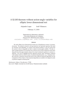 A KAM theorem without action-angle variables for elliptic lower dimensional tori