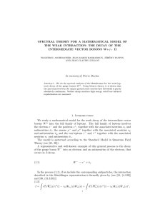 SPECTRAL THEORY FOR A MATHEMATICAL MODEL OF