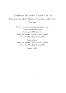 A Statistical Mechanical Approach for the Forcings