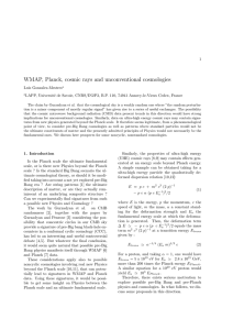 WMAP, Planck, cosmic rays and unconventional cosmologies