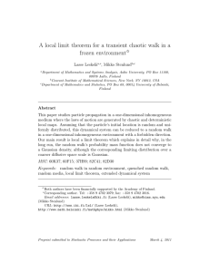A local limit theorem for a transient chaotic walk in... frozen environment I Lasse Leskelä