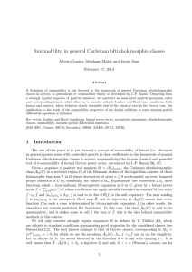 Summability in general Carleman ultraholomorphic classes Alberto Lastra, St´ February 17, 2014