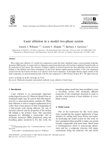 Laser ablation in a model two-phase system