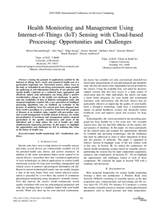 Health Monitoring and Management Using Internet-of-Things (IoT) Sensing with Cloud-based
