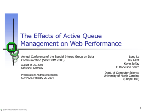 The Effects of Active Queue Management on Web Performance
