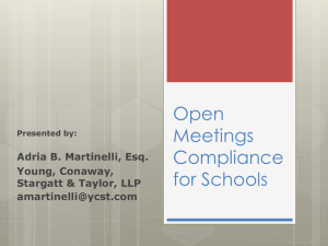 Open Meetings Compliance for Schools