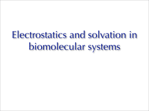 Electrostatics and solvation in biomolecular systems