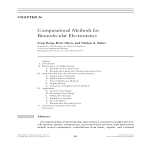 Computational Methods for Biomolecular Electrostatics CHAPTER 26