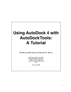 Using AutoDock 4 with AutoDockTools: A Tutorial