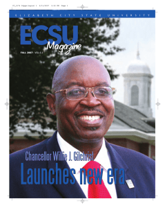 Launches new era Chancellor Willie J. Gilchrist FALL 2007