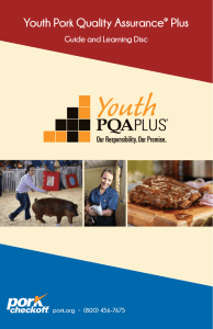 Youth Pork Quality Assurance Plus Guide and Learning Disc ®