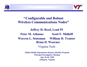 “Configurable and Robust Wireless Communications Nodes”