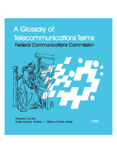 Glossary of AAAAA Glossary of elecommunications T erms