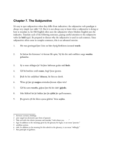 Chapter 7. The Subjunctive