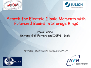 Search for Electric Dipole Moments with Polarized Beams in Storage Rings