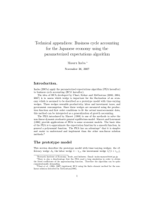 Technical appendices: Business cycle accounting for the Japanese economy using the