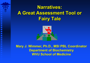 Narratives: A Great Assessment Tool or Fairy Tale