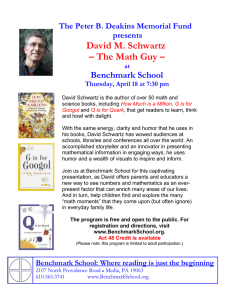 David M. Schwartz – The Math Guy – Benchmark School