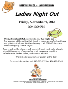 Ladies Night Out  Friday, November 9, 2012