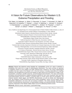 A Vision for Future Observations for Western U.S.