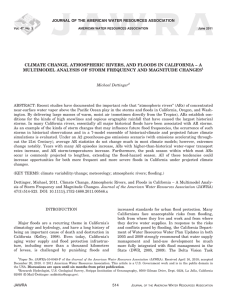 CLIMATE CHANGE, ATMOSPHERIC RIVERS, AND FLOODS IN CALIFORNIA – A
