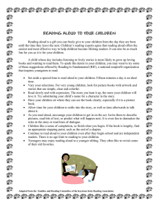 READING ALOUD TO YOUR CHILDREN