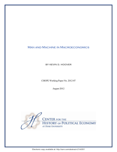 Man and Machine in Macroeconomics by kevin d. hoover