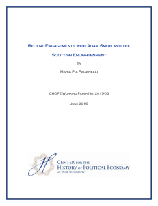 Recent Engagements with Adam Smith and the Scottish Enlightenment by