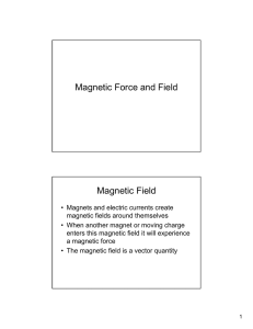 Magnetic Force and Field Magnetic Field