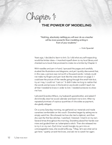 Chapter 1: THE POWER OF MODELING