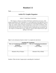 Handout 2-2  Article IX: Graphic Organizer
