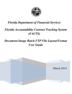 Florida Department of Financial Services Florida Accountability Contract Tracking System (FACTS)