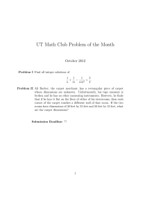 UT Math Club Problem of the Month October 2012