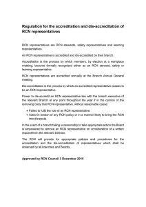 Regulation for the accreditation and dis-accreditation of RCN representatives