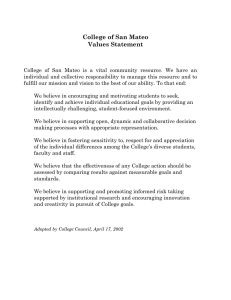 College of San Mateo Values Statement