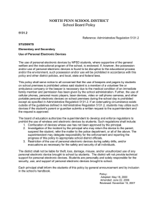 NORTH PENN SCHOOL DISTRICT School Board Policy