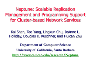 Neptune: Scalable Replication Management and Programming Support for Cluster-based Network Services