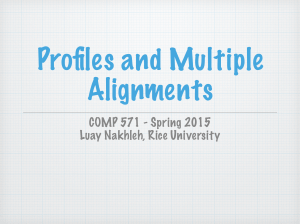 Profiles and Multiple Alignments COMP 571 - Spring 2015 Luay Nakhleh, Rice University