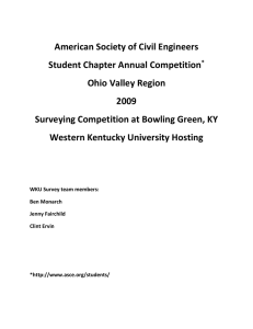 American Society of Civil Engineers Student Chapter Annual Competition Ohio Valley Region 2009