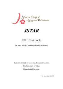 JSTAR  2011 Codebook
