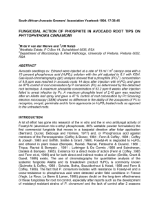 FUNGICIDAL ACTION OF PHOSPHITE IN AVOCADO ROOT TIPS ON PHYTOPHTHORA CINNAMOMI