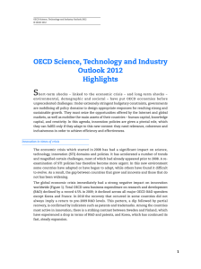 S OECD Science, Technology and Industry Outlook 2012 Highlights