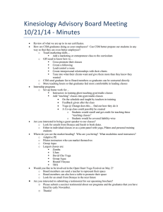 Kinesiology Advisory Board Meeting   10/21/14 ‐ Minutes 