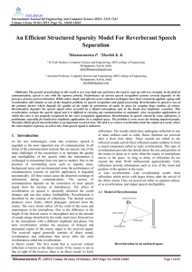 An Efficient Structured Sparsity Model For Reverberant Speech Separation Khamarunnisa P.